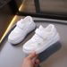 Kids Small White Shoes Super Light Boys' Preppy Sneakers Girls' Velcro School Shoes_vogvips.com