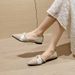 Pointed Single Shoes Women's Autumn Flat Bottom Pearl Shallow Mouth Doudou Shoes Versatile Soft Sole Large Size Women's Shoes_vogvips.com