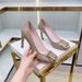 RV Patent Leather Round-Toe High-Heeled Stiletto Heel, Low-Cut Women's Shoes With Metal Square Buckle, Professional OL_vogvips.com
