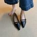 Soft Leather Version ~ Retro Shallow High Heels For Women Camellia One-Strap Thick Heel Single Pointed Toe Elegant Mary_vogvips.com