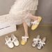 Silver Ballet Style Round Head Inner Height Increase Flat Bottom Light Mouth Single Shoes Women's Summer Versatile French Mary Jane Shoes_vogvips.com