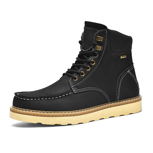 Martin Boots Men's Casual High-top Shoes Leather Couple Tooling Boots Retro Style_vogvips.com