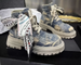 Post-apocalyptic Style Martin For Women Summer 2024 New Thick-soled Height-increasing Breathable Western Ripped Denim_vogvips.com