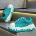 Men's Fashionable Solid Color Platform Height Increasing Leather Low Top Lace Up Casual Shoes For Spring And Autumn, White Shoes For Students_vogvips.com