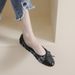 Round Head Small Fragrant Single Shoes Women's Flat Bottom Shallow Mouth French Versatile Bow Doudou Shoes_vogvips.com