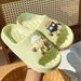 Adorable Cartoon Character Slides For Women - Ultra-Soft Thick Sole Non-Slip Indoor Outdoor Bath Slippers_vogvips.com