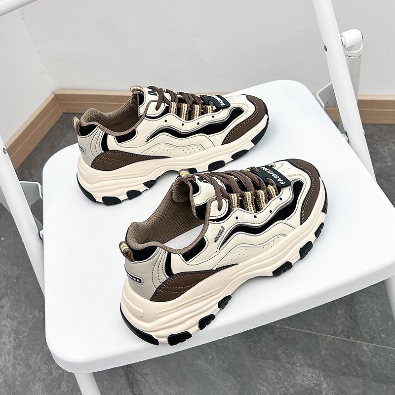 Dad Women New Breathable Female Student Sports Heightening Casual Shoes_vogvips.com