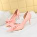 Elegant Women's Pointed Toe High Heel Pumps With Side Cut-Out And Bow Detail - Comfortable Stiletto Heels For Parties & Evening Wear_vogvips.com