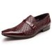 Aofu Footwear 4007 20251215 Batch New Men's Business Buckle Square Head Set Foot Leather Shoes Men_vogvips.com