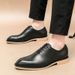 Euro Step 2025 Spring And Autumn New Floral Brogue British Business Formal For Men Lace-up Leather Shoes_vogvips.com