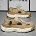 Trendy Designer Men Mesh Breathable Casual Shoes Lightweight Non-slip Beach Flip Flops Man Platform Cave Sandals_vogvips.com