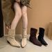 Pointed Toe Slouch For Women 2025 New High Short Chunky Heel Western Cowboy Riding Boots_vogvips.com