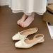 French-style Gentle Evening Breeze Small Square-toed Wedge Heel Closed-toe Sandals For Women, 2026 New Fairy-style With_vogvips.com