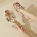 Floral High Heels Waterproof Platform Slip-On Outdoor 2025 Summer New Crystal Chunky Heel Women Sandals_vogvips.com