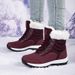 2024 Cross Border New Winter Plush Thickened Large Outdoor Wear Resistant Mountaineering Shoes Snow Boots Women's High Top Cotton Shoes_vogvips.com