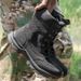 Small Black Outdoor Hiking Shoes Men's Shoes Breathable Non-slip Hiking Shoes Tactics_vogvips.com