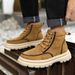 Autumn New Martin Men, Thick-Soled Height-Increasing Outdoor Shoes, Casual Men's Leather Boots, High-Top Lace-Up Work_vogvips.com