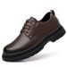 2024 Autumn New Men's Genuine British Style Thick Sole Black Work Large Toe Business Casual Leather Shoes_vogvips.com