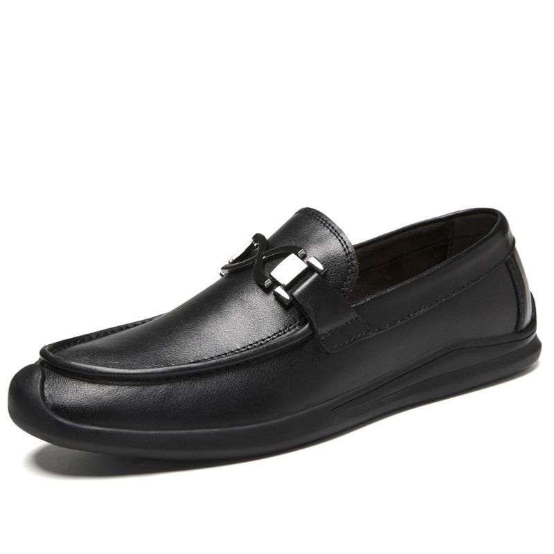 Men's Round Head Men's Casual Single Shoes Small Size Lazy Shoes Large Size Beanie Shoes Men's Shoes Punching_vogvips.com