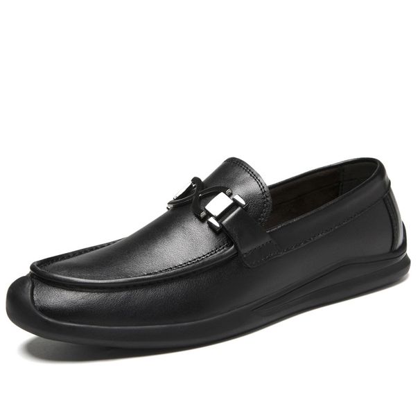 Men's Round Head Men's Casual Single Shoes Small Size Lazy Shoes Large Size Beanie Shoes Men's Shoes Punching_vogvips.com