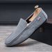 New men's shoes casual breathable driving flat loafers a slip-on loafer straddle_vogvips.com