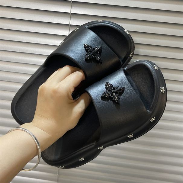 Internet Celebrity Y2K Style 5cm Thick Soled Women, 2025 New Item Outdoor Wear, Summer Cool Slippers For Going Out_vogvips.com