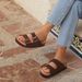 CRACOMIN Platform Suede Sandals For Women With Adjustable Buckle Outdoor Cork Beach Shoes Fashion Thick Sole Women's Slippers_vogvips.com