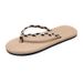 Men's Fashionable Trendy Simple Flip Flops Summer Style Faux Straw Woven Beach Casual Slippers_vogvips.com