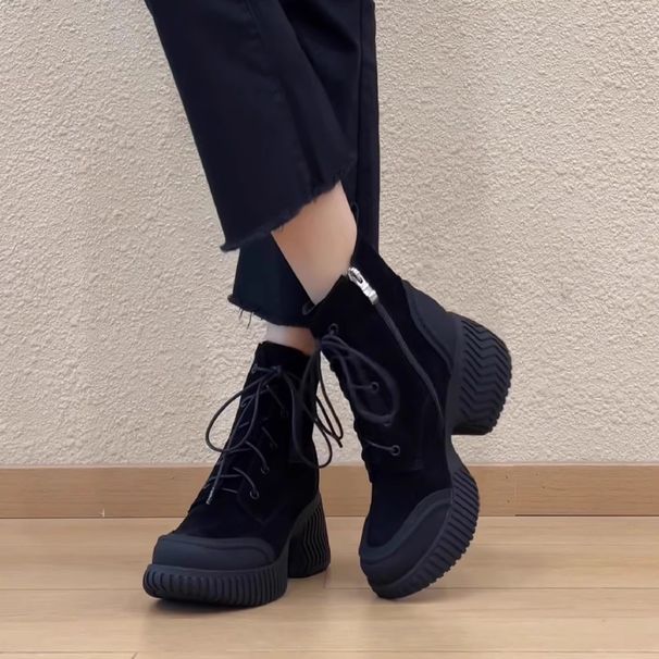 Women's Ankle Boots Autumn And Winter Cross-Strap Short Boots Gift For Christmas Birthday New Year_vogvips.com