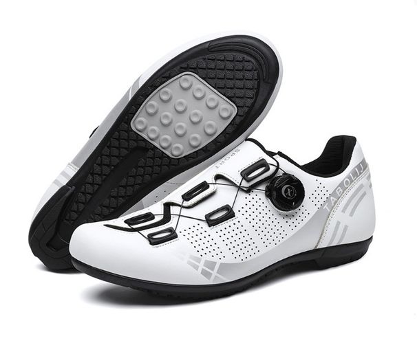 New Style Cycling Shoes With Locks, Double Buckle Lock Shoes, Men's And Women's Road Bicycle Power Shoes, Hard Bottom Mountain Bike Rubber Bottom_vogvips.com
