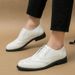 Suitable For All Seasons 2025 Spring And Autumn 38-48 New Trend Large Size Color Block Trendy Youth Men's Business Fashion Leather Shoes_vogvips.com