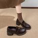 Soft Thick-Soled Loafers 2025 Spring And Autumn New Brown Commuter Slip-On Versatile Small Leather Shoes For Women_vogvips.com