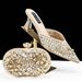 Women’s Shoes ladies pointed high heel slippers shoe bag set goose egg shaped clutch sexy style banquet or daily_vogvips.com