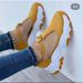 22 Autumn New Large Thick Sole Contrast Suede Buckle With Bow Tie Casual Single Shoe Female_vogvips.com