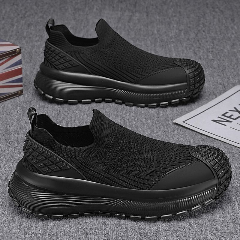 Breathable Knit Slip-On Loafers For Men - Lightweight Casual Shoes With Air Mesh & Cushioned Sole - Comfortable Walking Shoes For Teens & Adults_vogvips.com