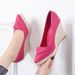 Chunky Wedge Heel Platform Sandals For Women Straw Braided Rope Sole Low Mouth High Heel Plus Size Shoes_vogvips.com