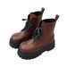 TWTW British SGIRL Style Platform Thick-Soled Ankle For Women 2026 New Model Scratched Finish Motorcycle Martin Boots_vogvips.com