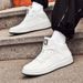 Invisible Heightening Casual Board Shoes White High-top Shoes Men's Board Shoes_vogvips.com