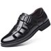 Sandals Men's Summer Breathable Hole Leather Soft Soled Sandals Business Casual Hollow Baotou Father's Shoes_vogvips.com