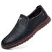 Suitable For All Seasons Spring Autumn New Breathable Leather Men, Business Fashion Soft Sole Casual Shoes For Middle-aged And Elderly, Slip-on_vogvips.com