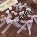 Ins Style Detachable Pink Ribbon Bow Crystal Beaded Shoe Buckle Shoe Flower Ballet Style Decorative Buckle Sneakers_vogvips.com
