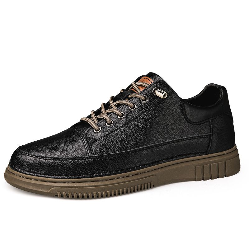 Cowhide Men's Shoes Men's Casual Leather Shoes Genuine Leather Men's One-pedal Shoes Men's Soft Leather Board Shoes Tide_vogvips.com