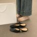 Vintage Versatile One-Strap Closed-Toe Half Slippers For Women, Slip-On Lazy Flat Mules With Open Back_vogvips.com