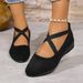 Foreign Trade 2026 Spring/Summer New European And American Large Size Flat Pointed Toe Wedge Heel Women's Loafers Casual_vogvips.com