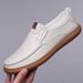 Euro Step 2025 Spring Autumn Men's Top Layer Cowhide Casual Shoes Sole Soft Hollow Breathable Leather Sandals 2326_vogvips.com