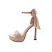 Women's Summer 2026 New Waterproof Platform Sandals With Thin Heels, Elegant High-Grade Satin Bow Strap Ultra High Heels_vogvips.com