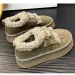 Winter Warm Snow with Fur for Short Boots Anti slip Lightweight Comfortable Womens Home Slippers High Top Bread Shoes_vogvips.com