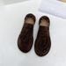 25 Spring Autumn New Style The Orw Genuine Leather Le Fu For Women, Fashionable And Versatile, Lazy, One Step Stilled_vogvips.com