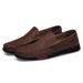 Suitable For All Seasons Casual Soft Sole Dad Slip-On Lazy Middle-Aged Suede Loafers Men's Shoes_vogvips.com