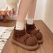 Qidan Shoe Factory Snow Boots Fleece Lined Warm Indoor Thick Sole Height Increasing Non-Slip Closed Heel Cotton Shoes_vogvips.com